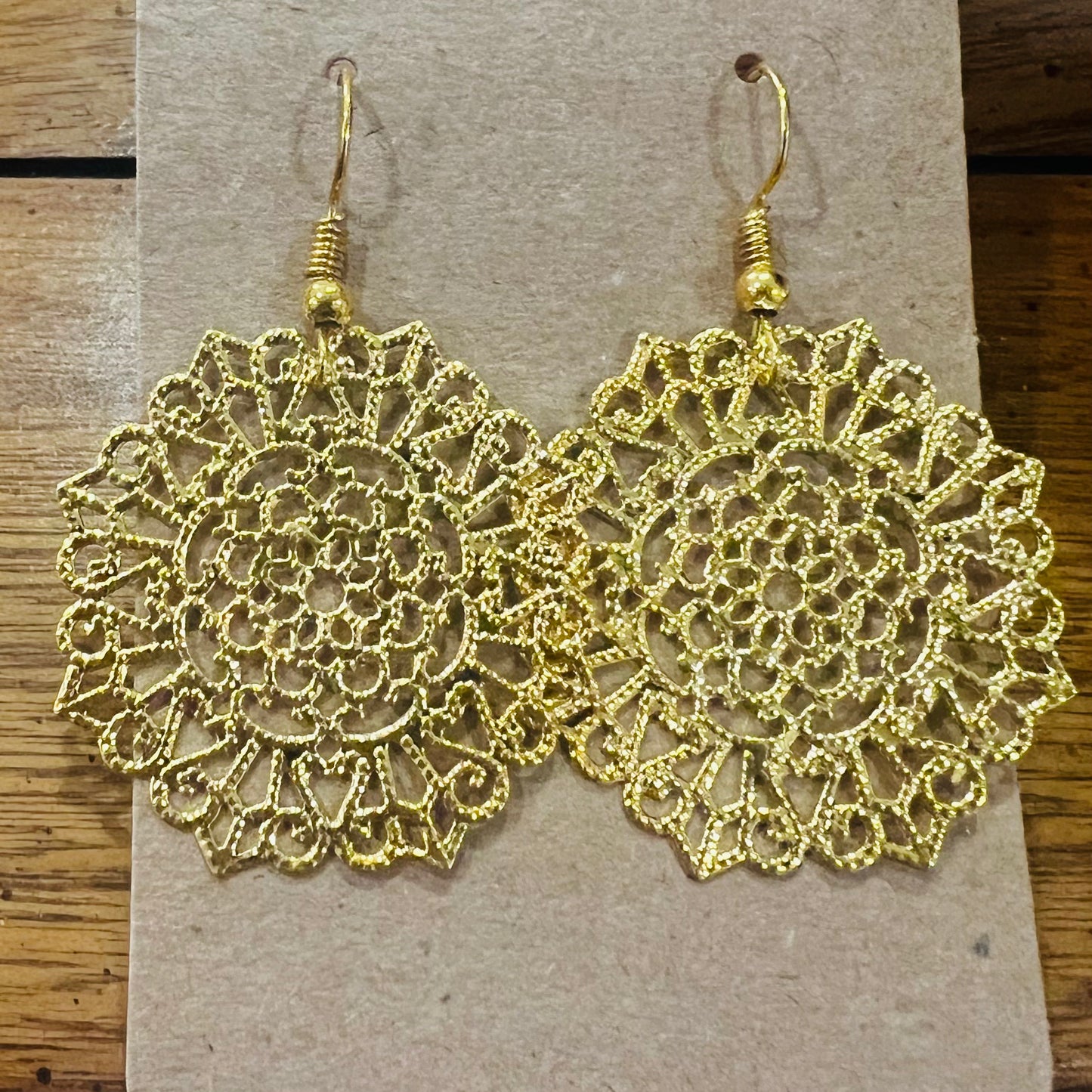 Golden Mandala Earrings