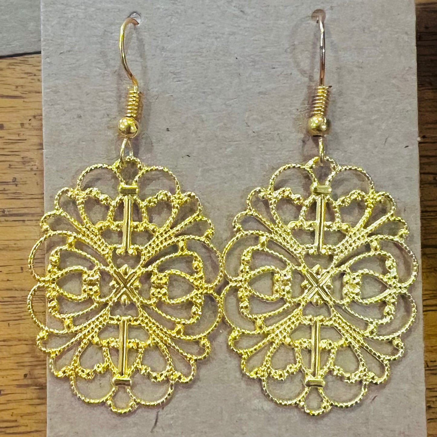 Golden Filigree Earrings