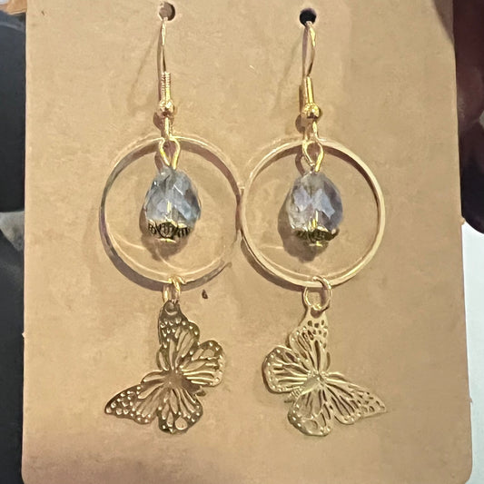 Crystal Butterfly Earrings